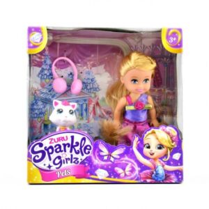 عروسک Sparkle Girlz به همراه حیوان خانگی (گربه)