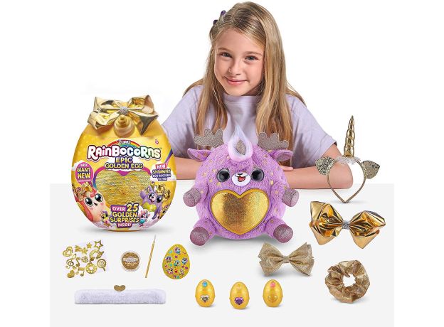 عروسک سورپرایزی رینبوکورنز RainBocoRns سری Epic Golden Egg مدل Deery Queen, image