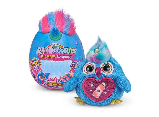 عروسک سورپرایزی رینبوکورنز RainBocoRns سری Big Hair Surprise با شاخ آبی و سبز, تنوع: 9213-Blue and Green, image