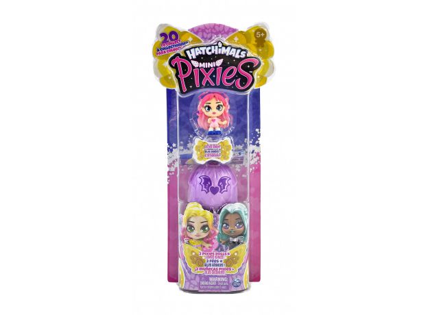 پک دوتایی عروسک های هچیمال مینی پیکسی سورپرایز Hatchimals Pixies Mini مدل Butterfly Leah (بنفش), image
