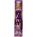 عروسک 29 سانتی Steffi Love با لباس پولکی بنفش, تنوع: 105733366-Swap Fashion Purple, image 3