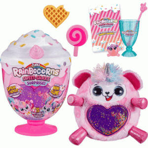 عروسک سخنگوی سورپرایزی رینبوکورنز RainBocoRns سری Sweet Shake با شاخ صورتی, image