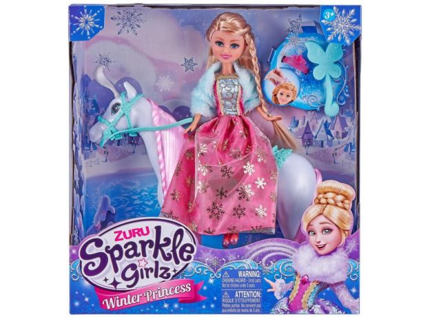 عروسک اسب سوار Sparkle Girlz مدل Winter Princess, image