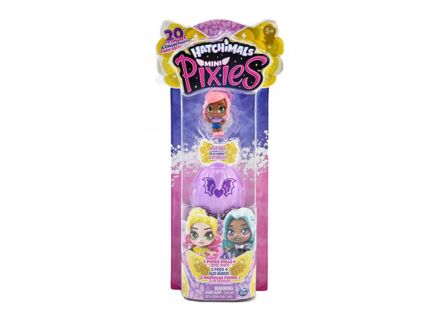 پک دوتایی عروسک های هچیمال مینی پیکسی سورپرایز Hatchimals Pixies Mini مدل Butterfly Delilah (بنفش), image