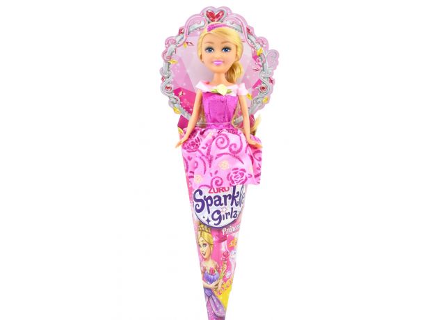 عروسک قیفی پرنسسی Sparkle Girlz مدل Princess (با لباس صورتی), image