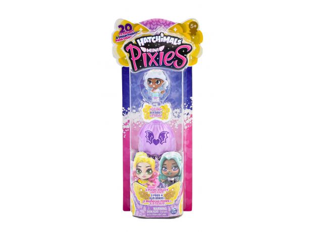 پک دوتایی عروسک های هچیمال مینی پیکسی سورپرایز Hatchimals Pixies Mini مدل Butterfly Ellie (بنفش), image