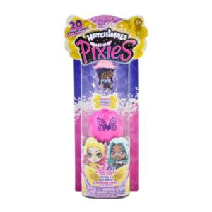 پک دوتایی عروسک های هچیمال مینی پیکسی سورپرایز Hatchimals Pixies Mini مدل Flrefly Zaya (صورتی)
