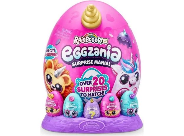 عروسک سورپرایزی رینبوکورنز RainBocoRns سری Eggzania با شاخ طلایی, تنوع: 9258-Gold, image