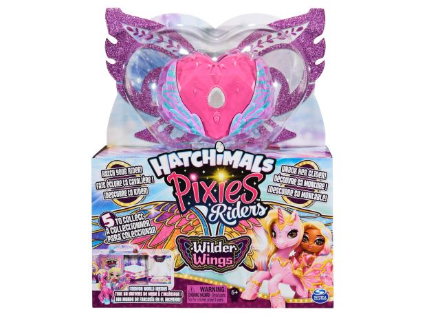 عروسک هچیمال پیکسی رایدر سورپرایز Hatchimals Pixies Riders سری Wilder Wings مدل Chic Claire همراه با Zebrush, image