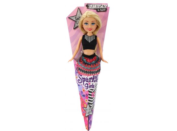 عروسک قیفی Sparkle Girlz مدل Fashion (با لباس مشکی), image