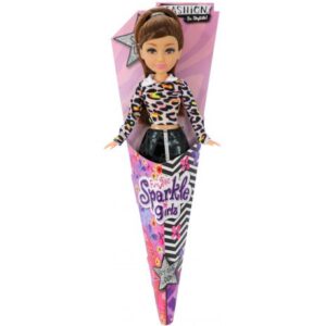 عروسک قیفی Sparkle Girlz مدل Fashion (با لباس پلنگی), image