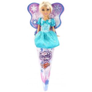 عروسک قیفی پرنسس برفی Sparkle Girlz مدل Winter Princess (با لباس سبز), image