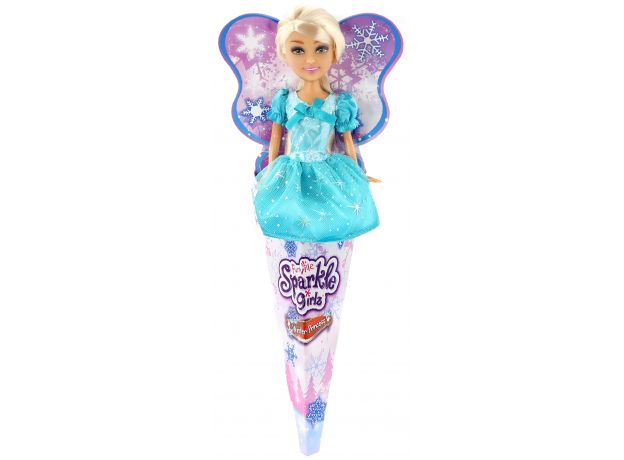 عروسک قیفی پرنسس برفی Sparkle Girlz مدل Winter Princess (با لباس سبز), image