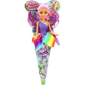 عروسک قیفی پری Sparkle Girlz مدل Floral Fairy (با بال بنفش)