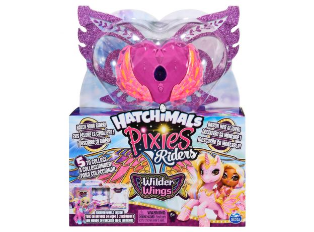 عروسک هچیمال پیکسی رایدر سورپرایز Hatchimals Pixies Riders سری Wilder Wings مدل Starlight Samara همراه با Unicorn, image