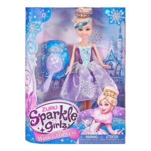 عروسک 26 سانتی پرنسس برفی Sparkle Girlz مدل Winter Princess (با دامن بنفش), image