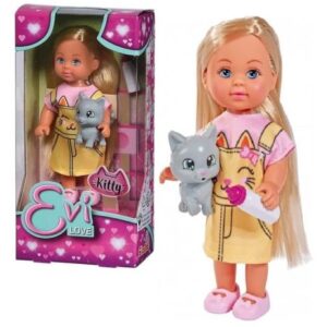عروسک 12 سانتی Evi Love سری Kitty با لباس زرد