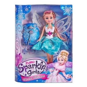 عروسک 26 سانتی پرنسس برفی Sparkle Girlz مدل Winter Princess (با دامن سبز), image