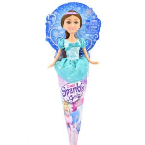 عروسک قیفی پرنسس برفی Sparkle Girlz مدل Winter Princess (با لباس فیروزه‌ای)