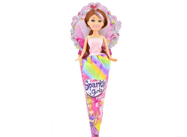 عروسک قیفی پرنسسی Sparkle Girlz مدل Princess (با دامن رنگین کمانی), image