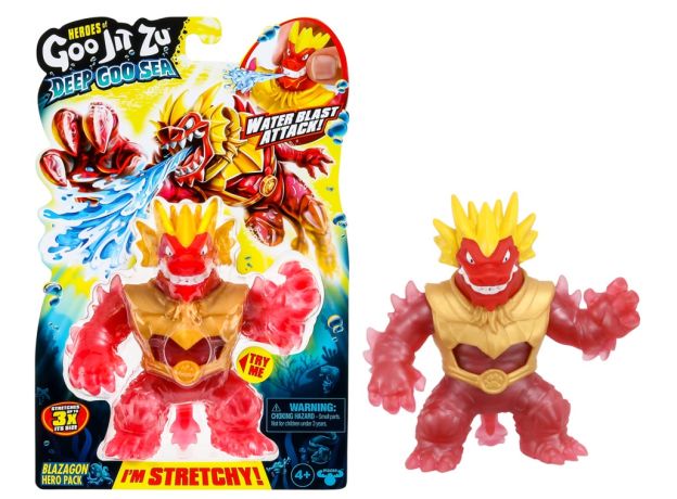 عروسک فشاری گو جیت زو Goo Jit Zu سری Deep Goo Sea مدل Blazagon, تنوع: 42564-Blazagon, image