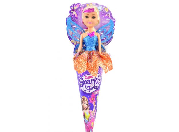 عروسک قیفی پری Sparkle Girlz مدل Fairy (با لباس آبی), image