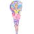 عروسک قیفی یونیکورن Sparkle Girlz مدل Rainbow Unicorn (با موی آبی), image