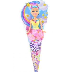 عروسک قیفی یونیکورن Sparkle Girlz مدل Rainbow Unicorn (با موی آبی), image