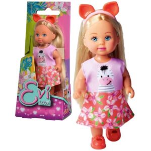 عروسک 12 سانتی Evi Love سری Cute با لباس گورخر