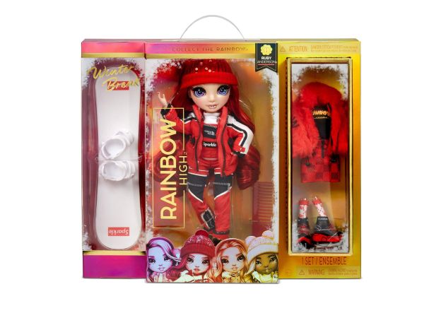 عروسک رنگین کمانی Rainbow High سری 1 تعطیلات زمستانی مدل Ruby Anderson, image