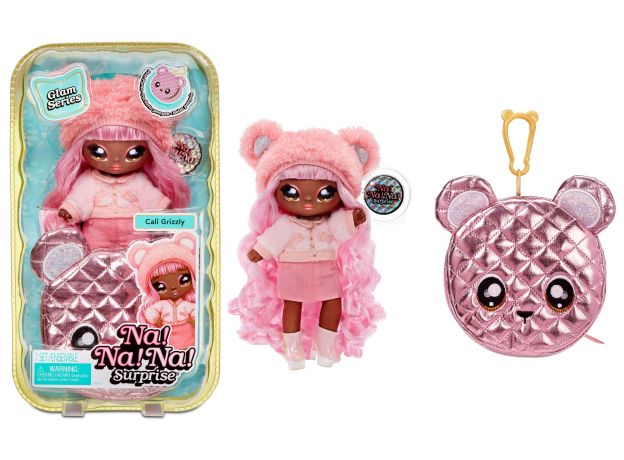 عروسک نانانا سورپرایز Na! Na! Na! Surprise سری Glam مدل Cali Grizzly, image