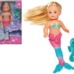 عروسک 12 سانتی Evi Love سری پری دریایی کوچولو مدل صورتی, تنوع: 105733424-Little Mermaid Purple, image