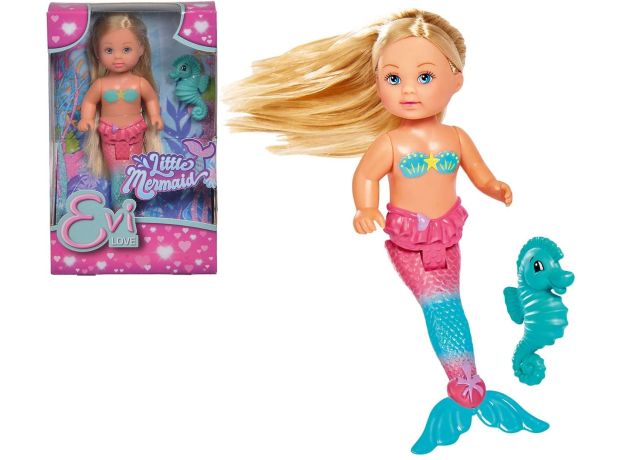 عروسک 12 سانتی Evi Love سری پری دریایی کوچولو مدل صورتی, تنوع: 105733424-Little Mermaid Purple, image