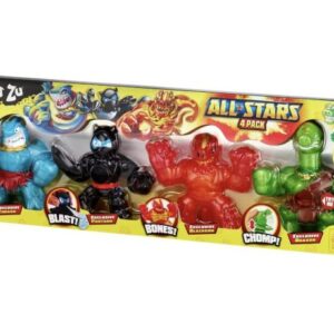پک چهار تایی عروسک های فشاری گو جیت زو Goo Jit Zu سری All Stars مدل Unique Goo Fillings, image