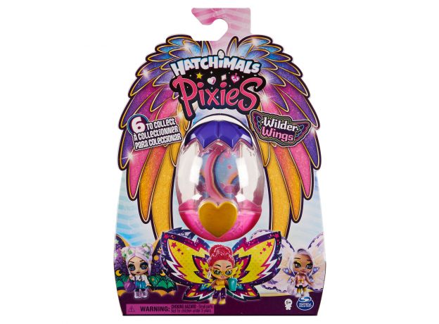عروسک هچیمال پیکسی Hatchimals Pixies سری پروانه ای Wilder Wings مدل Cutesy Carlee, image