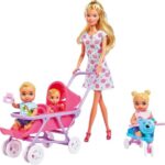 ست عروسک 29 سانتی Steffi Love مدل Baby World با 3 کودک, image 4