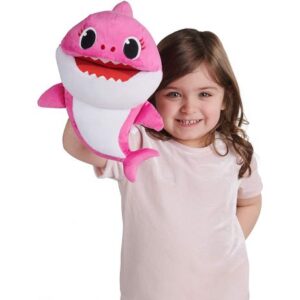 عروسک نمایشی پاپت سخنگو هوشمند مامی شارک Mommy shark مدل صورتی, image