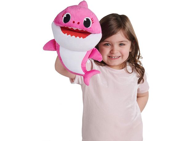 عروسک نمایشی پاپت سخنگو هوشمند مامی شارک Mommy shark مدل صورتی, image