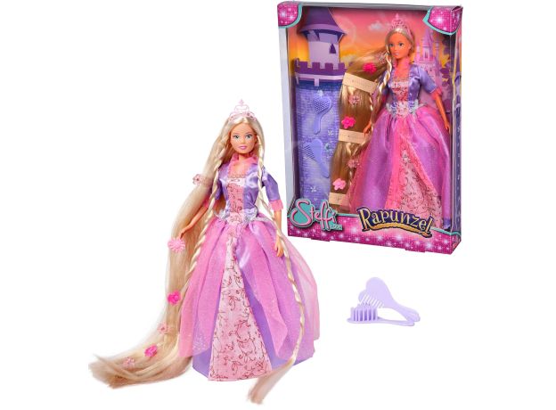 عروسک 29 سانتی Steffi Love مدل Rapunzel با لباس بنفش, تنوع: 105738831-Purple, image