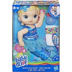 عروسک بیبی الایو مدل Shimmer N Splash Mermaid بلوند