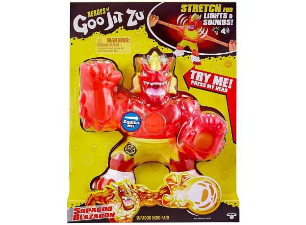 عروسک فشاری گو جیت زو Goo Jit Zu مدل Supagoo Blazagon, image