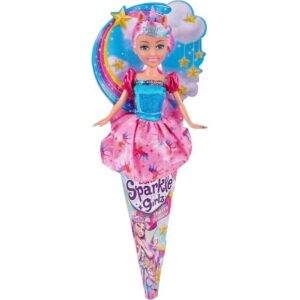 عروسک قیفی یونیکورن Sparkle Girlz مدل Unicorn Princess با موهای صورتی و شاخ صورتی
