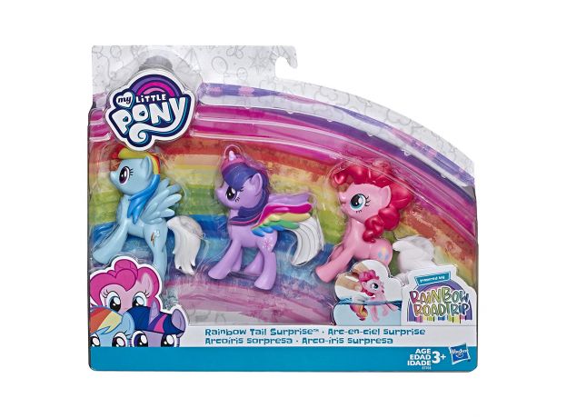 پک 3 تایی عروسک پونی با دم رنگین کمانی My Little Pony, image