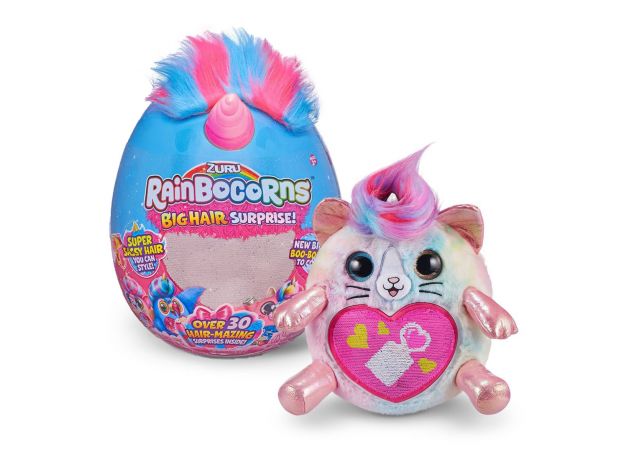 عروسک سورپرایزی رینبوکورنز RainBocoRns سری Big Hair Surprise با شاخ صورتی و بنفش, تنوع: 9213-Pink and Purple, image