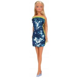 عروسک 29 سانتی Steffi Love با لباس پولکی آبی, تنوع: 105733366-Swap Fashion Blue, image