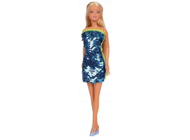 عروسک 29 سانتی Steffi Love با لباس پولکی آبی, تنوع: 105733366-Swap Fashion Blue, image