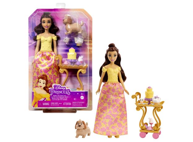 عروسک 30 سانتی پرنسس بل به همراه ترولی چای خوری Disney, image