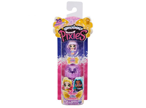 پک دوتایی عروسک های هچیمال مینی پیکسی سورپرایز Hatchimals Pixies Mini مدل Butterfly Esme (بنفش), image