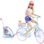 ست عروسک 29 سانتی Steffi Love مدل Bike Trailer به همراه کودک, image 2