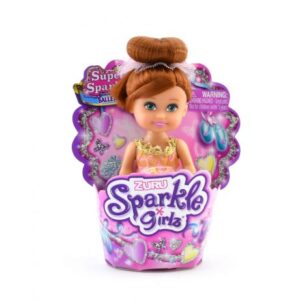 عروسک کاپ کیکی Sparkle Girlz مدل Ballerina (با لباس طلایی و موی قهوه‌ای)